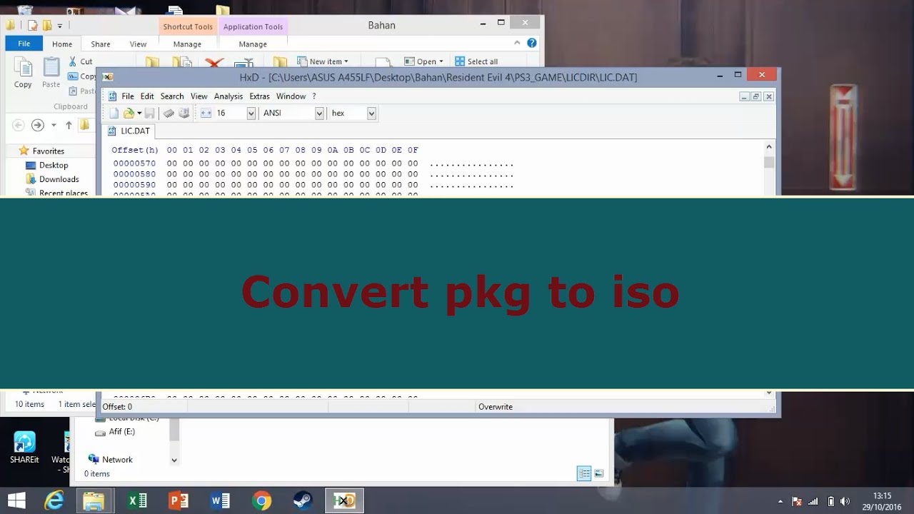 how to convert ps3 pkg file to iso